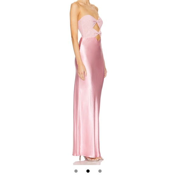 Elegant Pink Strapless Evening Gown - Picture 2 of 3